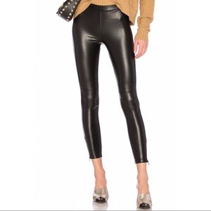 David Lerner ankle zip legging black faux leather